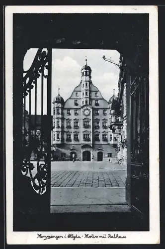 AK Memmingen i. Allgäu, Motiv mit Rathaus