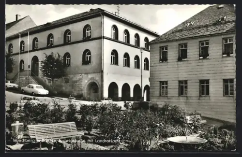 AK Münchberg in Bayern, Ludwigstrasse, Landratsamt