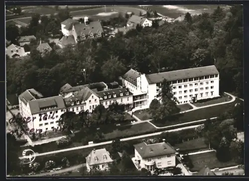 AK Münchberg, Kreiskrankenhaus vom Flugzeug aus