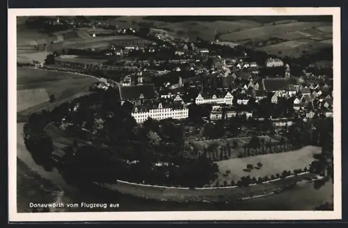 AK Donauwörth, Ansicht vom Flugzeug aus