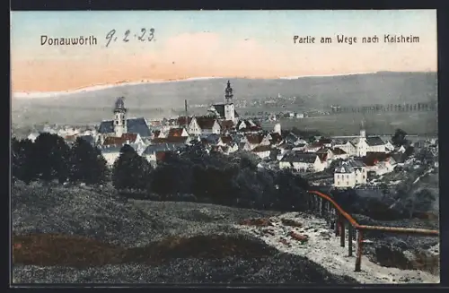 AK Donauwörth, Partie am Wege nach Kaisheim