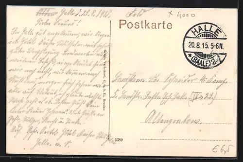 AK Halle / Saale, Amtsgarten, Eingang zum Rosengarten