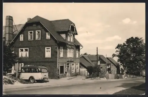 AK Neuhaus am Rennweg, HOG Haus Oberland, Strassenansicht