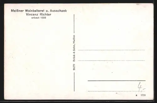 AK Meissen, Gasthof Weinhaus Vincenz Richter, Historisches Jagdzimmer