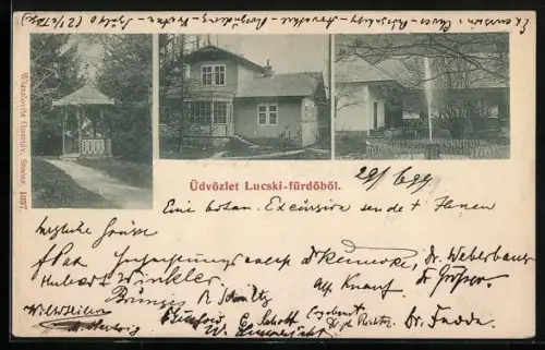 AK Lucski-fürdö, Pavillon und Anlagen
