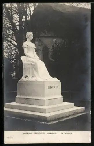 AK Meran, Kaiserin Elisabeth (Sissi) von Österreich-Denkmal