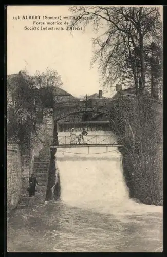 AK Albert /Somme, La Cascade, Force motrice de la Société Industrielle d`Albert