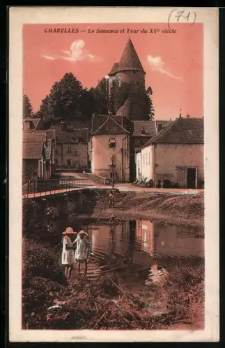 AK Charolles, La Semence et tour de XVe siècle