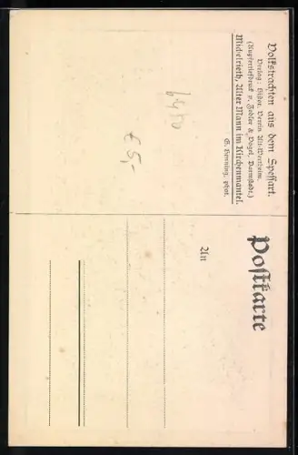 AK Michelrieth, Alter Mann im Kirchenmantel