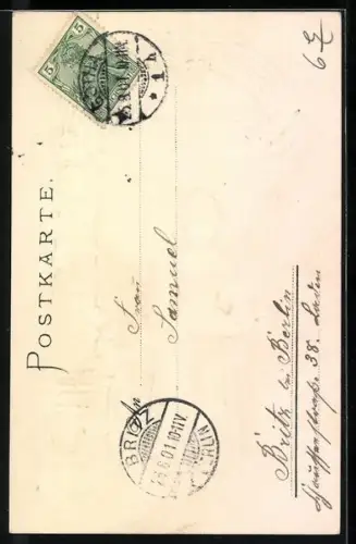 Lithographie Hübsche Thüringerin in Trachten bringt Teller mit Knödeln