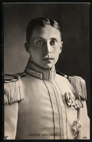 AK Portrait Kronprinz Wilhelm von Preussen