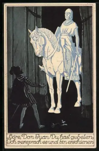 AK Der Komthur und Don Juan, Höre Don Juan! Du hast gebeten.