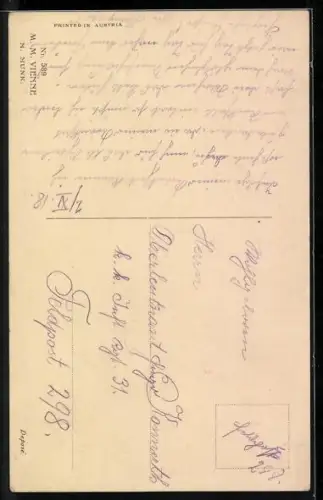 Künstler-AK I.M.J.: Kinder bei der Mühle