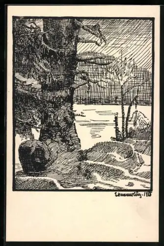 AK Wandervogel, Landschaftsbild