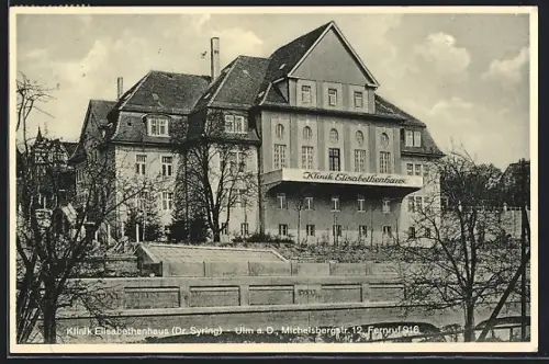 AK Ulm a. D., Klinik Elisabethenhaus, Michelsbergstr. 12
