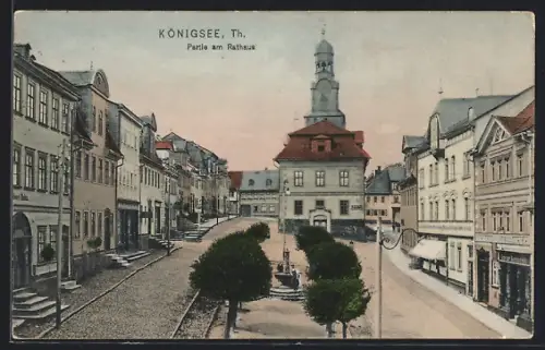 AK Königsee /Th., Partie am Rathaus