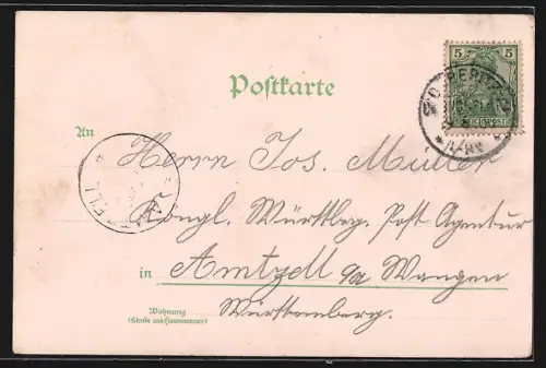 Lithographie Döberitz, Truppenübungsplatz, Wasserturm