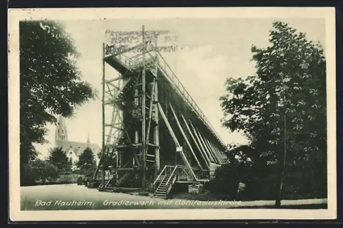 AK Bad Nauheim, Gradierwerk, Bonifatiuskirche