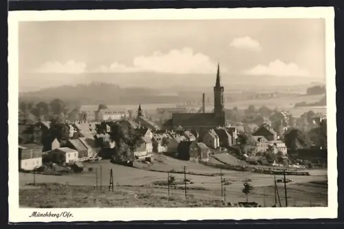 AK Münchberg /Ofr., Stadtansicht mit Kirche