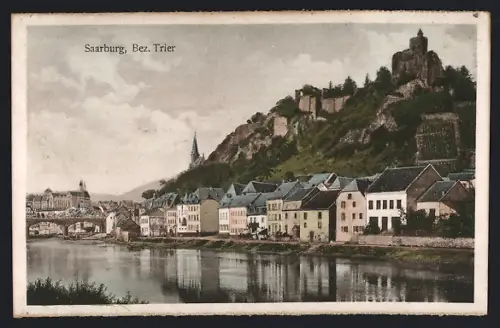 AK Saarburg /Trier, Ortsansicht mit Burg