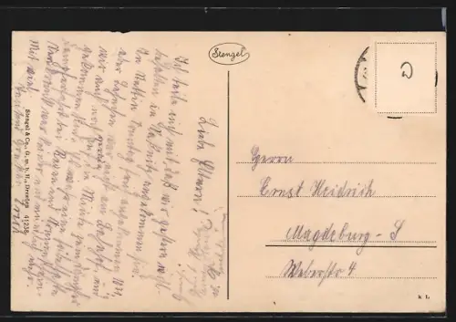 AK Sassnitz a. R., Hafen mit Dampfer