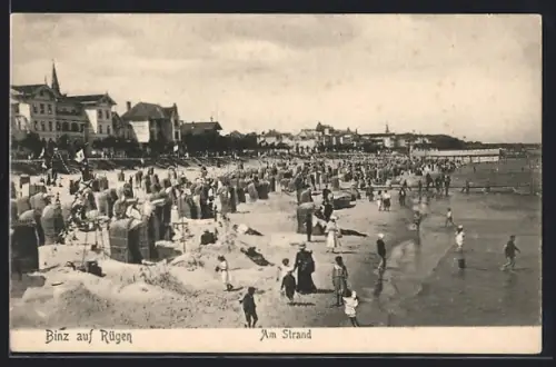 AK Binz auf Rügen, Am Strand