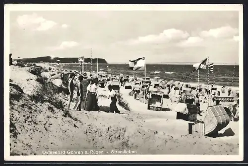 AK Göhren a. Rügen, Strandleben