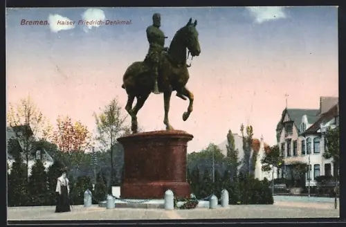 AK Bremen, Kaiser Friedrich-Denkmal