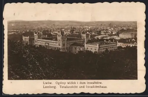 AK Lemberg, Totalansicht und Invalidenhaus