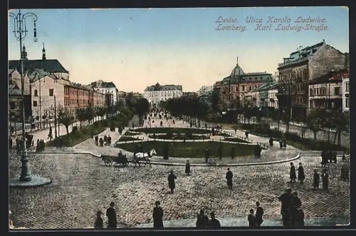 AK Lwów / Lemberg, Ulica Karola Ludwika / Karl Ludwigs-Strasse