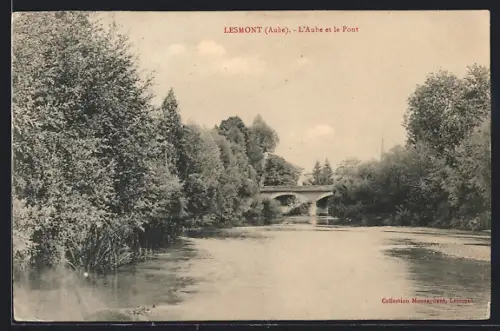AK Lesmont /Aube, L`Aube et le Pont