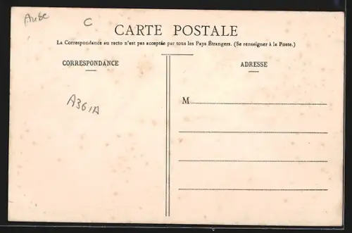 AK Dienville, Vue générale du village avec l`église en arrière-plan