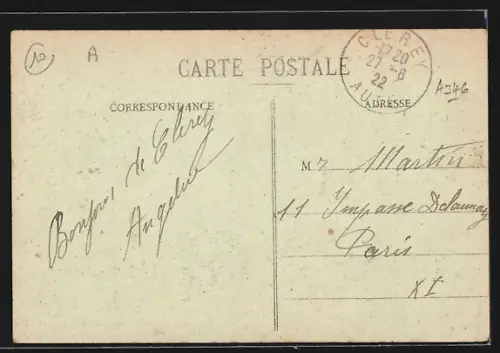 AK Clérey, Le Château de Courcelles, Propriété du Comte de Lanaspeze