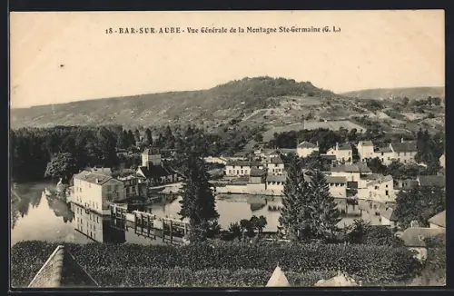 AK Bar-sur-Aube, Vue générale de la Montagne Ste-Germaine