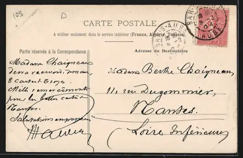 AK Bar-sur-Aube, Promenade de Mathaux