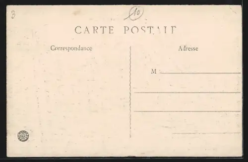 AK Villenauxe, L`église et cycliste à l`avant-plan