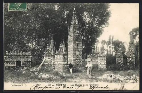 AK Troyes, Les Ruines de la Vacherie