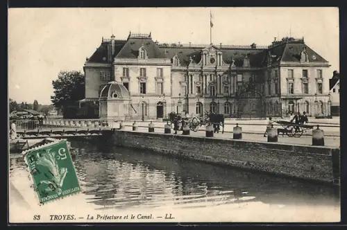 AK Troyes, La Préfecture et le Canal