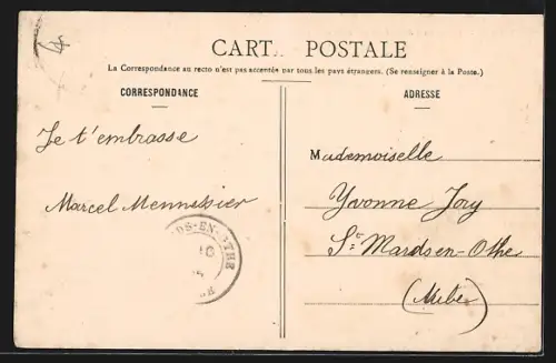 AK Troyes, Le Monument des Enfants de l`Aube et Rue Thiers