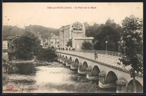 AK Bar-sur-Seine /Aube, Le Pont sur la Seine