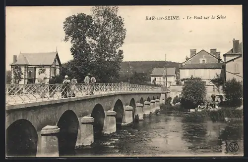 AK Bar-sur-Seine, Le Pont sur la Seine