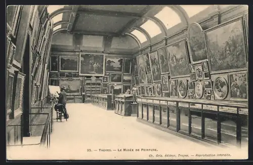 AK Troyes, Le Musée de Peinture