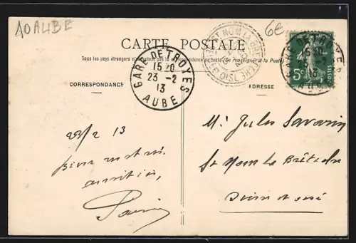 AK Troyes, Le Nouvel Hôtel des Postes à la Place de la Préfecture par l`architecte F. Bailly