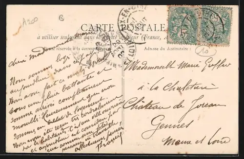 AK Aix-en-Othe, L`Église en vue de la place principale