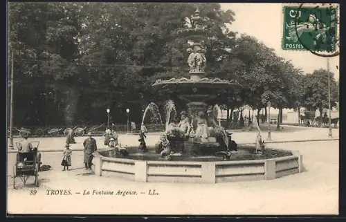 AK Troyes, La Fontaine Argence