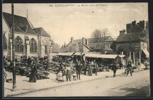 AK Sainte-Savine, Le Marché place de l`Église