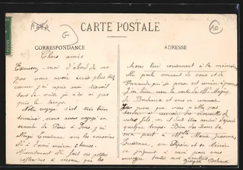 AK Estissac /Aube, Hôtel de l`Abondance et passants devant le bâtiment