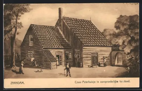 AK Zaandam, Czaar Peterhuisje in oorspronkelijke toostand