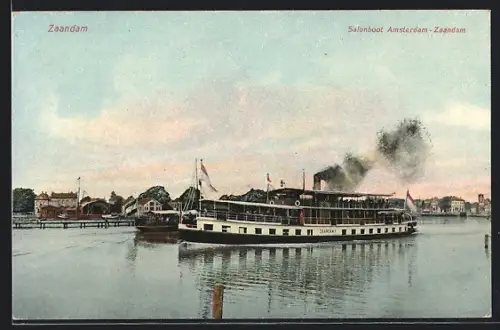 AK Zaandam, Salonboot Amsterdam-Zaandam, Salondampfer Zaandam I.