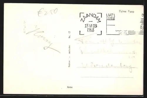 AK Zaandam, Dam met Standbeeld Czaar Peter